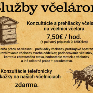 Konzultácie a prehliadky včelstiev